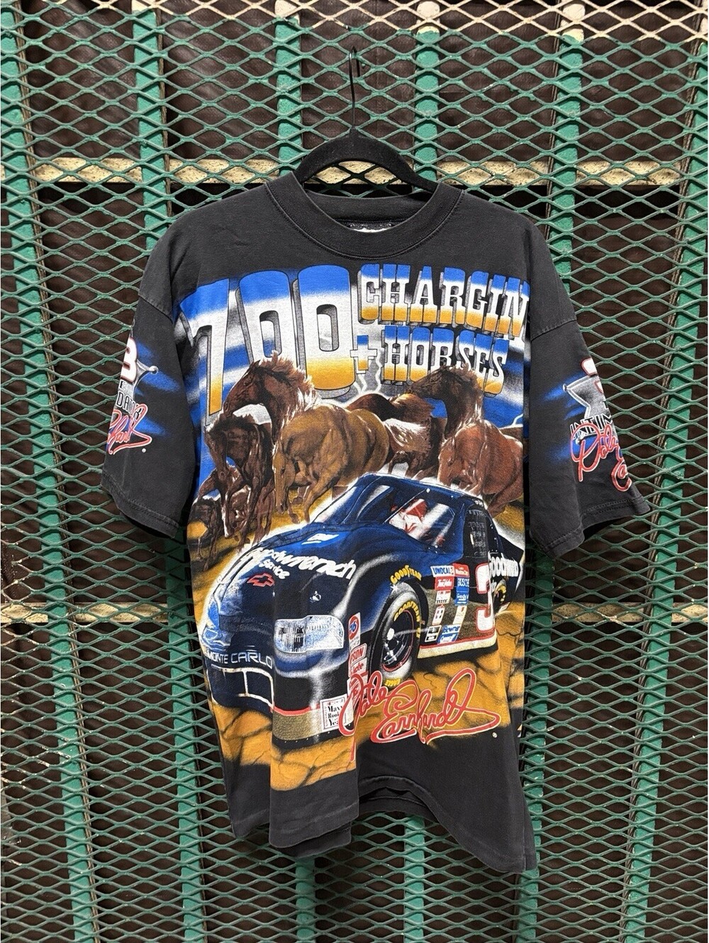 Vintage Dale Earnhardt 700 Charging Horses Shirt 1997 Chase Authentic Large USA